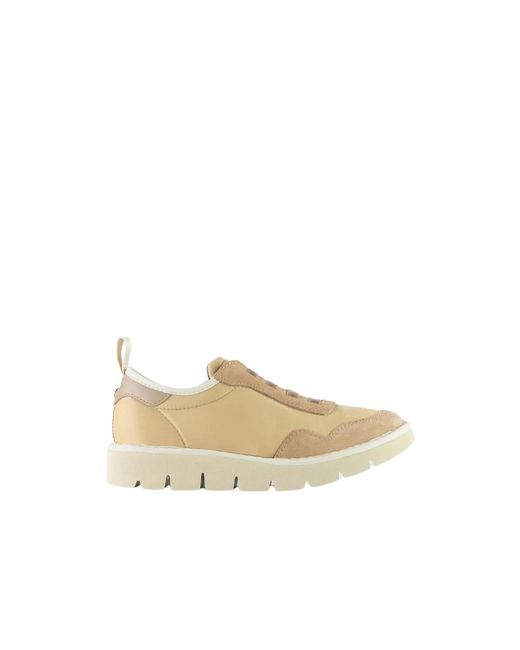 Pànchic Natural P05 slip-on nylon suede sand sneakers