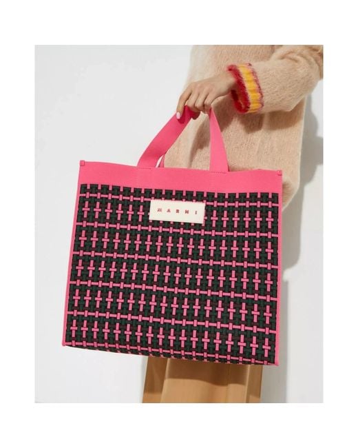 Marni Red Tote Bags