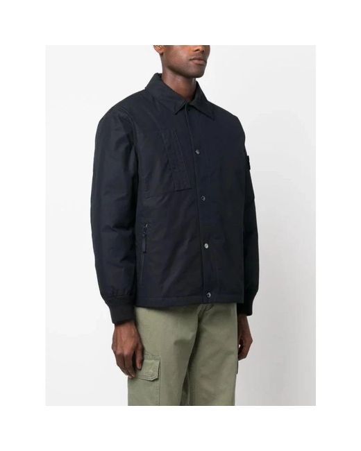 Stone Island Jassen ,Blauw ,Veren Vera Ghost Jas in het Blue voor heren