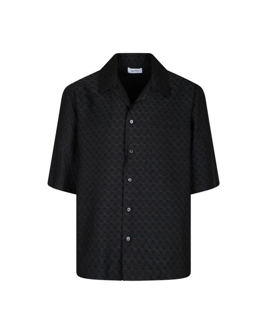 McQueen Overhemden ,Zwart ,Polyester Skull Jacquard Shirt in het Black voor heren