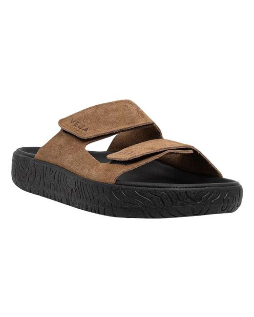 Veja Brown Sliders for men