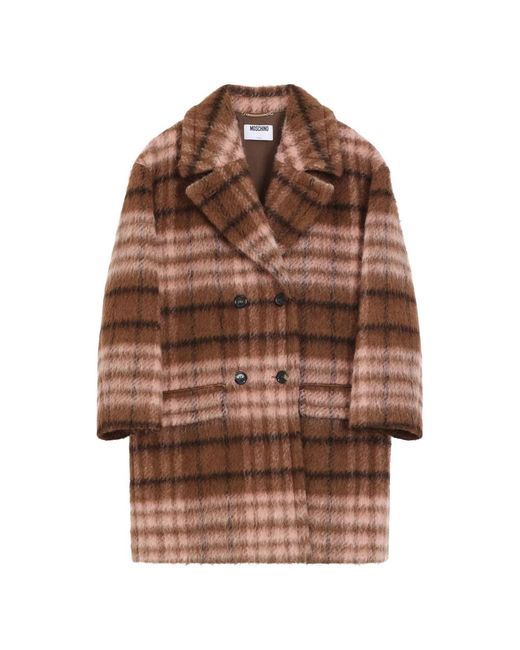 Moschino Brown Double-Breasted Coats