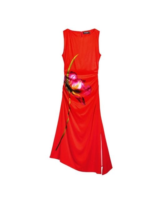 Desigual Red Midi Dresses