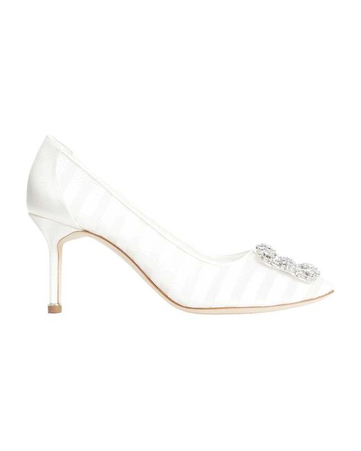 Manolo Blahnik White Pumps