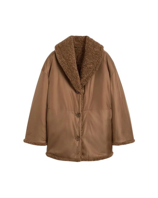 Cappotto in ecopelle reversibile trudie di Aspesi in Brown