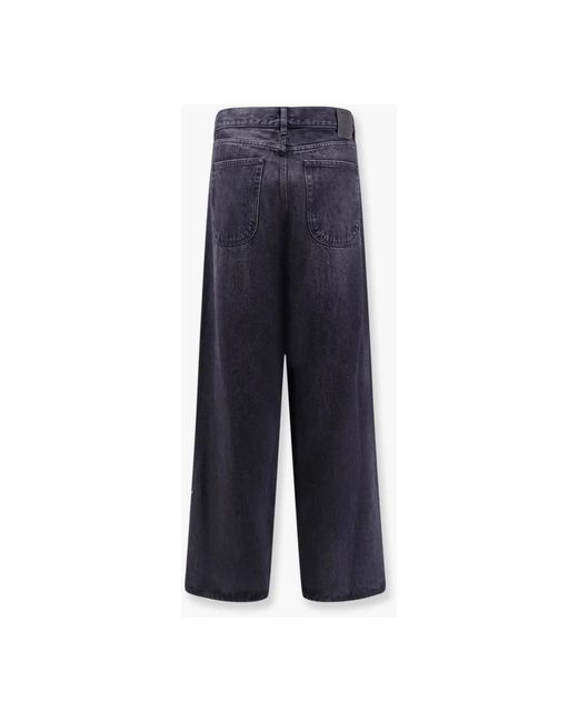 Off-White c/o Virgil Abloh Zwarte Broek Met Metalen Knopen in het Blue voor heren