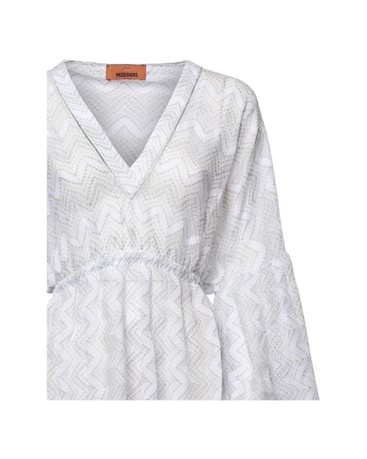 Missoni Kleedjes ,Wit ,Stijlvolle Jurken Collectie in het Blue