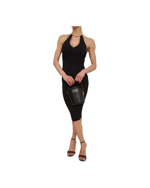 Elisabetta Franchi Black Midi Dresses
