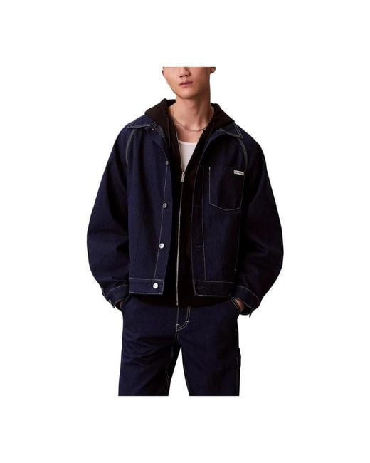 Calvin Klein Blue Denim Jackets for men