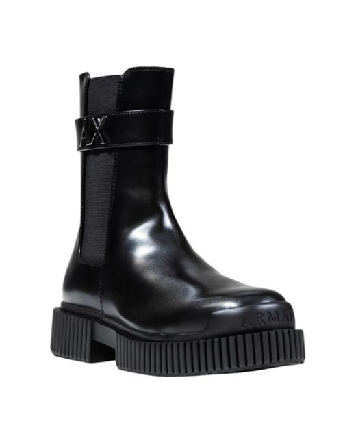 ARMANI EXCHANGE Moderne Dameslaarzen Xw001634 Af17474 in het Black