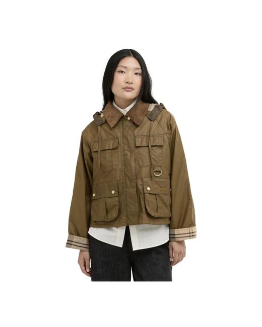 Barbour Jassen ,Katoen Liza Waxed Jacket in het Green
