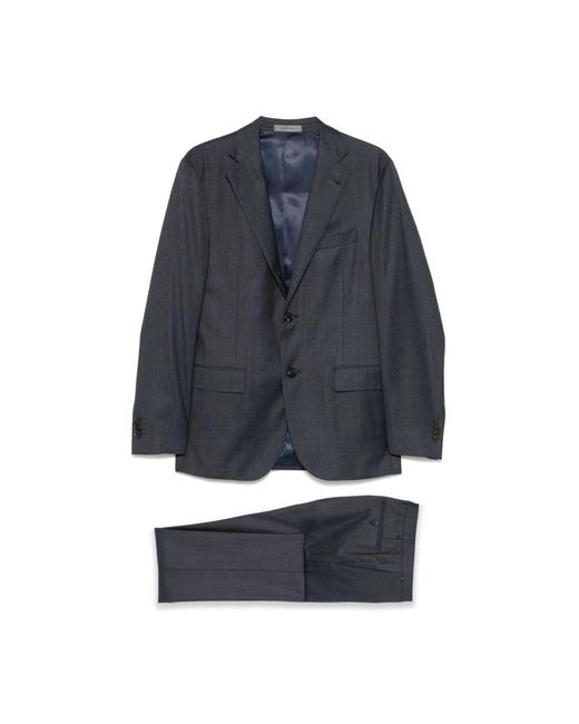 Corneliani Blue Single Breasted Suits for men