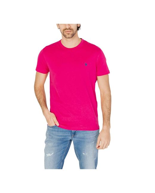 U.S. POLO ASSN. Pink T-Shirts for men
