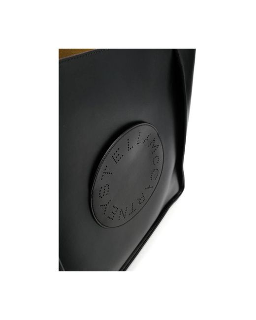 Stella McCartney Black Schwarze logo-tote-tasche