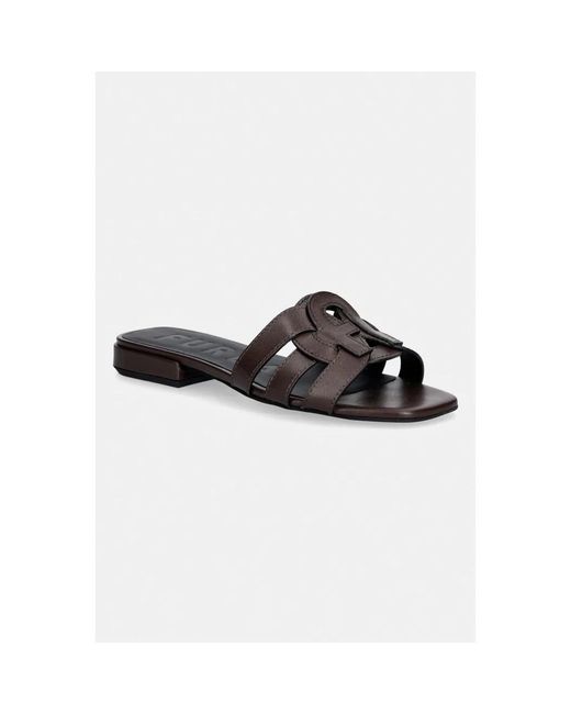 Furla Black Summer Slides