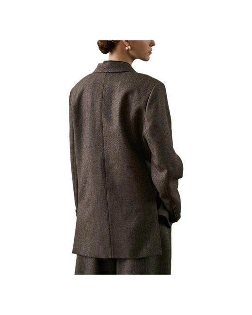 Soeur Jassen ,Bruin ,Leer Dune Blazer in het Gray