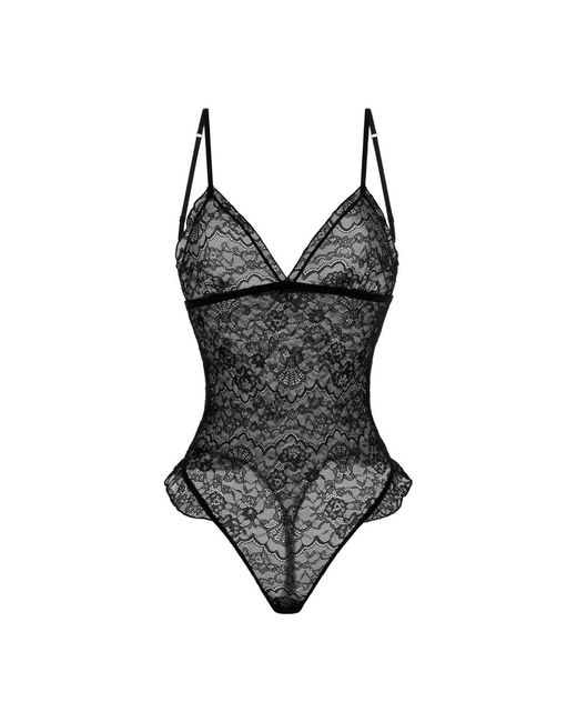 John Richmond Tops ,Zwart ,Body Van Geborduurd Kant in het Black