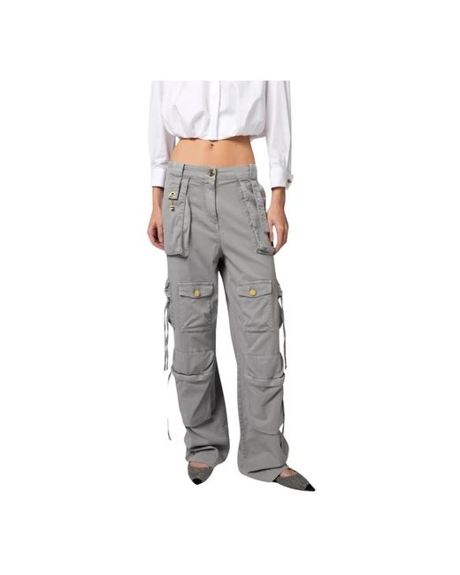 Jeans cargo con lacci di Elisabetta Franchi in Gray