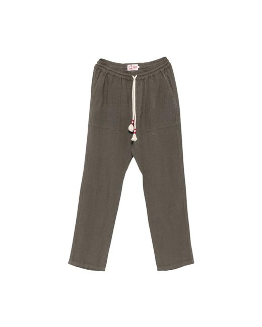 Mc2 Saint Barth Gray Straight Trousers for men
