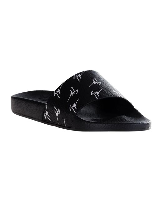 Giuseppe Zanotti Black Sliders for men