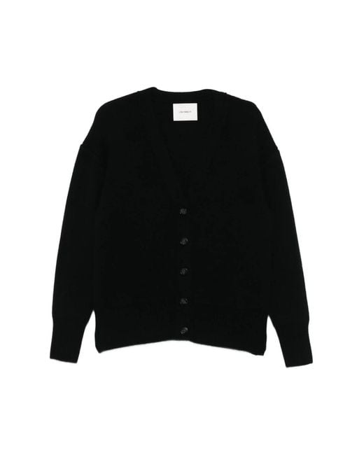 Lisa Yang Black Schwarzer Kaschmir V-Ausschnitt Pullover