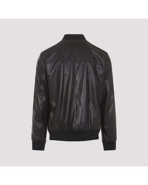 Brioni Black Leather Jackets for men