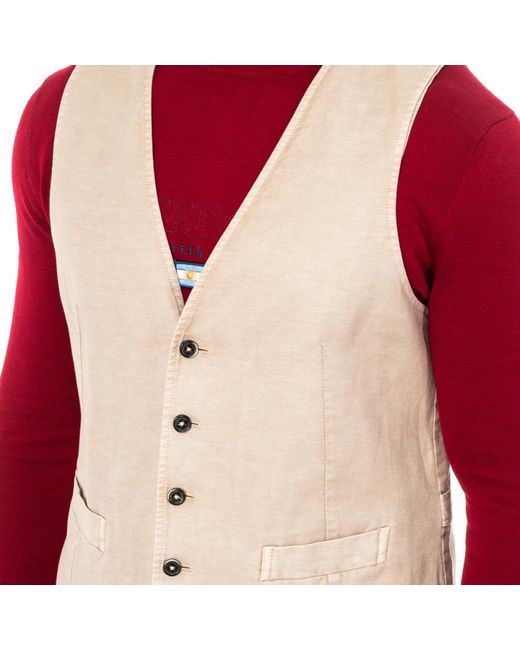 La Martina Red Suit Vests for men