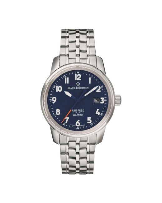 Revue Thommen Automatik airspeed xlarge datum fenster edelstahl uhr in Metallic für Herren