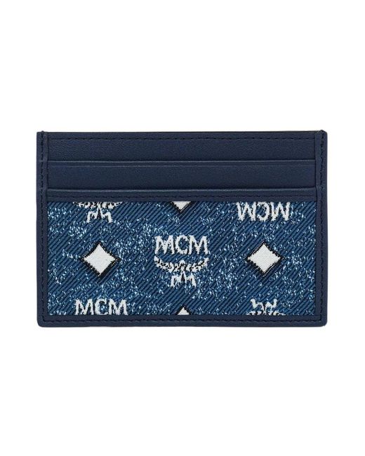 MCM Kartenetui in Blue für Herren