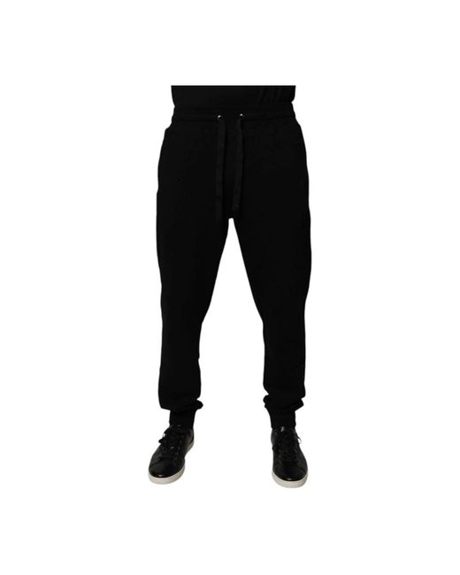 Dolce & Gabbana Black Sweatpants for men