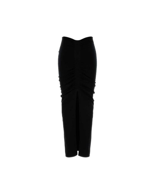 Alexander Wang Rokken ,Zwart ,Polyester Geplooide Maxi Rok in het Black