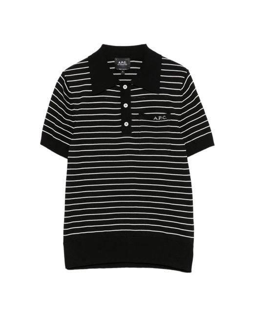 A.P.C. Black Polo Shirts