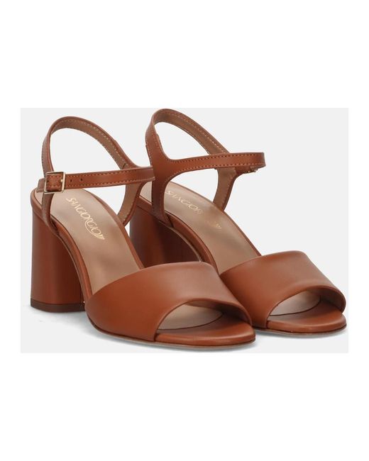 Sangiorgio Brown High Heel Sandals