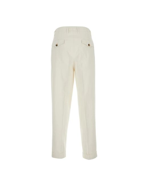 Chinos di Brunello Cucinelli in Natural da Uomo