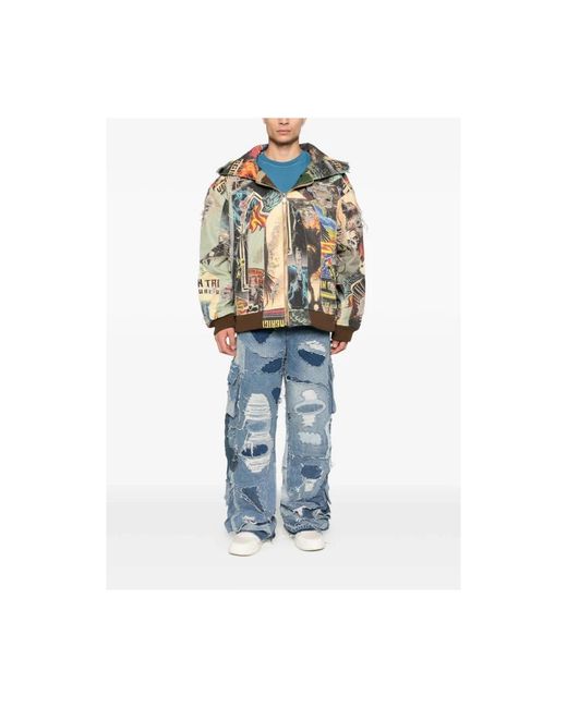 Who Decides War Blue Wide Jeans for men