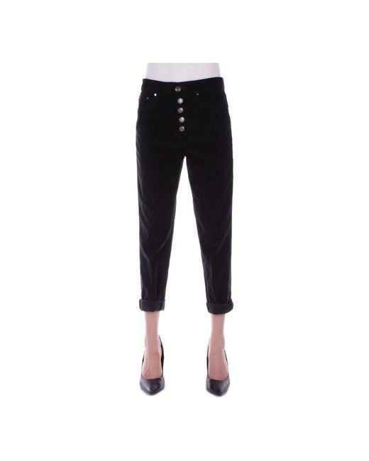 Dondup Black Cropped Trousers