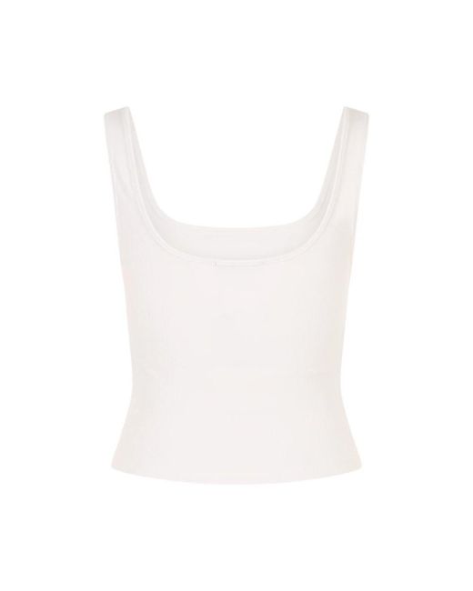 Alice + Olivia White Sleeveless Tops