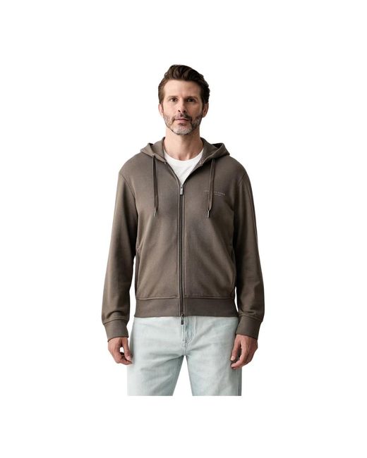 ARMANI EXCHANGE Brown Zip-Throughs for men
