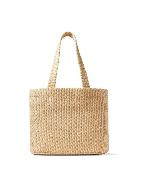 Jimmy Choo Natural Raffia Einkaufstasche