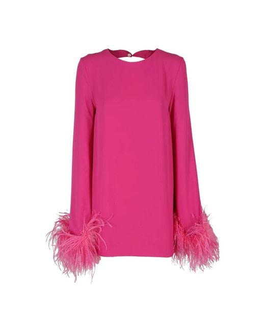 Nervi Pink Stilvolles penelope kleid in einfarbig