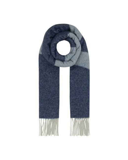 A.P.C. Accessoires ,Blauw ,Wol Blauwe Wollen Sjaal in het Blue voor heren