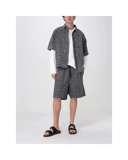 ARMANI EXCHANGE Schwarzes Button-Up Hemd in Gray für Herren