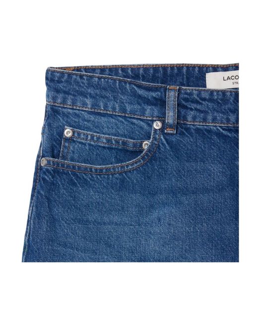 Lacoste Korte Broeken ,Blauw ,Denim Blauwe Denim Bermuda Shorts in het Blue voor heren