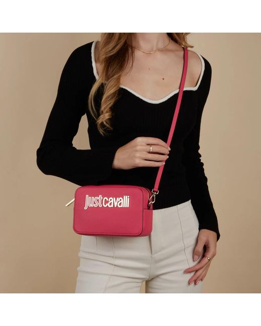 Just Cavalli Red Cross Body Bags