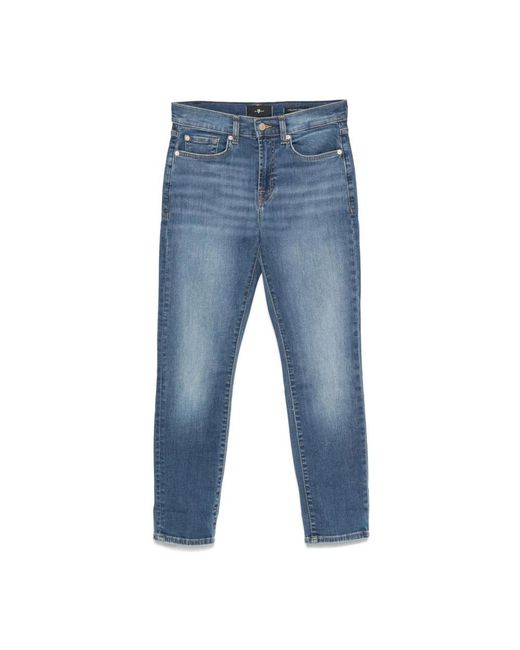 7 For All Mankind Blue Slim Fit Jeans