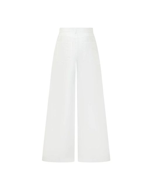 Wide Trousers MSGM de color White