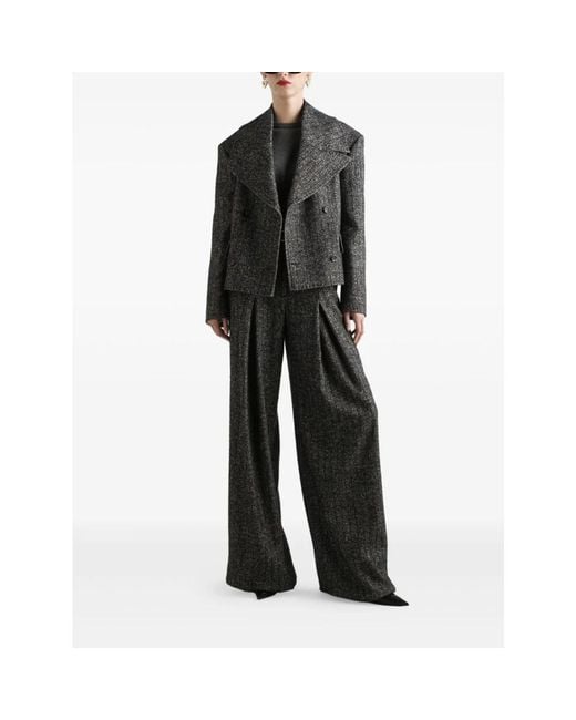 Dolce & Gabbana Leopard Print Wool Jacket Aw25 in het Gray