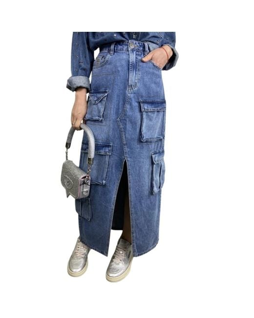 Denim Skirts One Teaspoon en coloris Blue