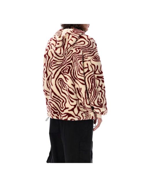 Abbigliamento uomo outerwear ecru/burgundy aw23 di Marcelo Burlon in Natural da Uomo