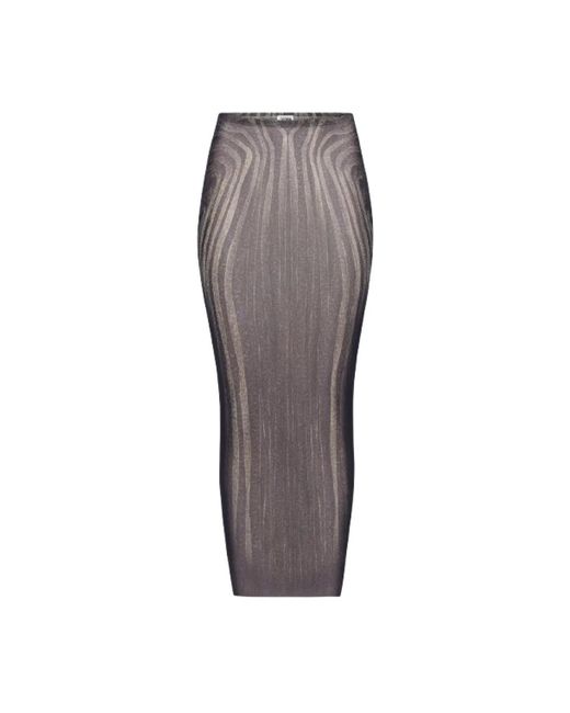 Jean Paul Gaultier Gray Midi Skirts